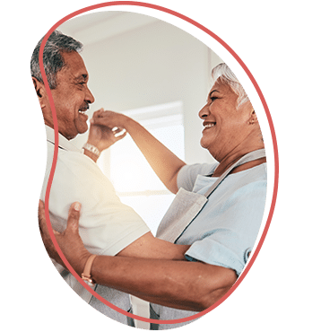 Older couple dancing